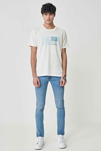 Lee Ανδρικό παντελόνι μπλε Luke Jean Jean L719059XT-Midblue