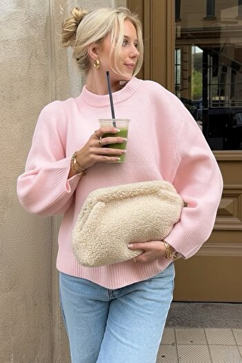 BAHELS Women's Plush Teddy Clutch Portfolio Bag