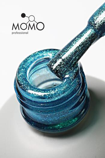 MOMO professional Kalıcı Oje S039, Yoğun Simli Açık Petrol Mavi, 4 ml, TPO- FREE