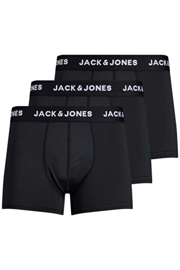 Jack & Jones Ανδρικό μποξεράκι μαύρο Jacblack Microfibre 3 Pack 12182421-Μαύρο