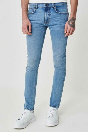Lee Ανδρικό παντελόνι μπλε Luke Jean Jean L719059XT-Midblue