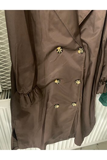 BLESSİNGTR Women's Trench Coat Unlined with Belt Pockets Buttoned Seasonal