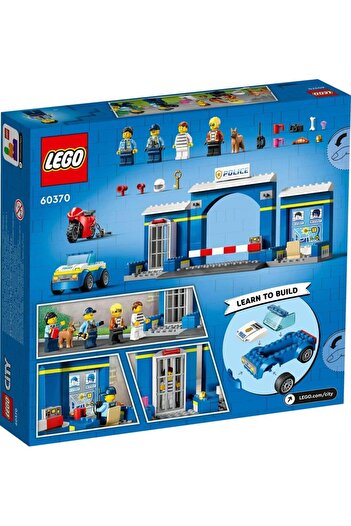 LEGO مجموعة بناء لعبة تتبع مركز شرطة المدينة 60370 للأطفال من سن 4 سنوات فما فوق (172 قطعة)