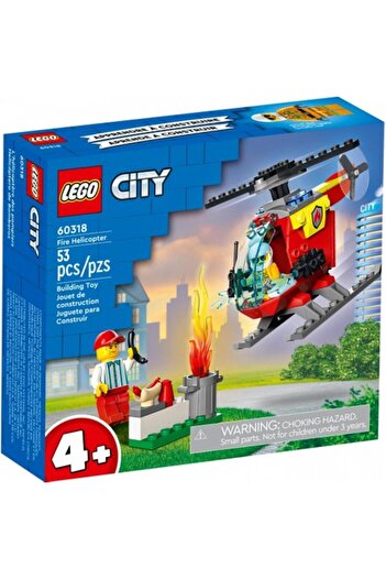 LEGO ®   طقم بناء مروحية إطفاء المدينة 60318 (53 قطعة)
