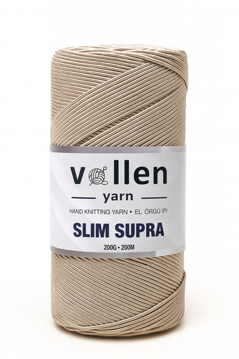 vollen yarn Slim Supra 200 Gr Waxed Polyester Cord – Bag Cord, Runner Cord, Bracelet Cord, Pase Cord – Latte