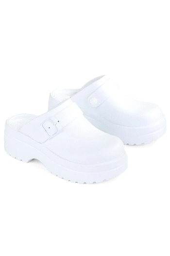 Kids Club Shoes Kocamanlar Sabo Papuci pentru doctor și asistentă Papuci ortopedici pentru femei cu talpă groasă ALB