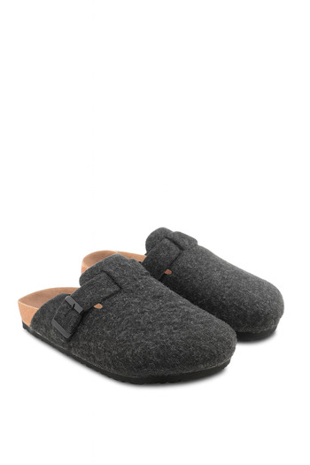 Slazenger Leo in Felt Men's Slippers Dark Gray
