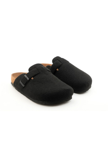 Slazenger Leo In Felt - Ανδρικές μαύρες παντόφλες
