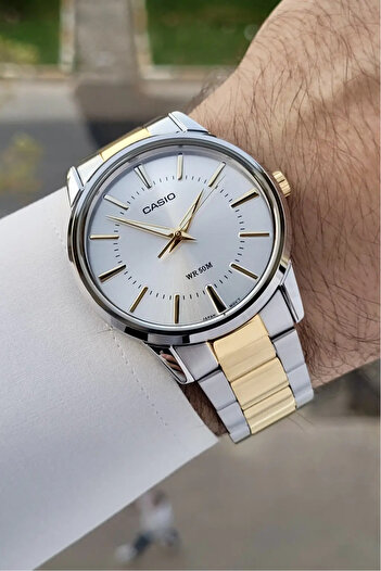 Casio Brand Yellow Grey Color 5 Atm Men's Wristwatch