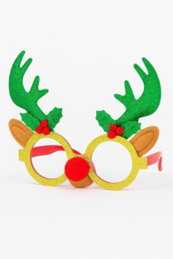 BeySüS Green Deer Nose Pine Tree Ornament Christmas Glasses