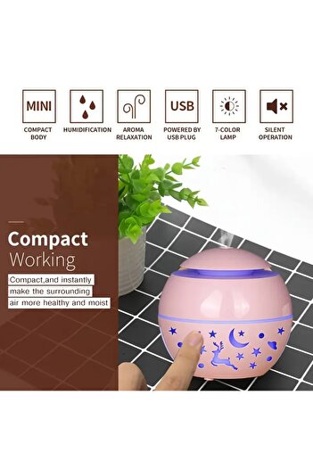 Promagg Ultrasonic Aromatherapy Diffuser and Humidifier with LED, 200 ml, Black