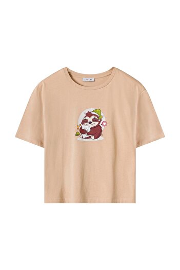 FACETTE Women's Multicolor Printed T-Shirt Shorts Pajamas Set