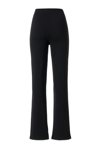 FACETTE Women's Black High Waist Lycra Trousers