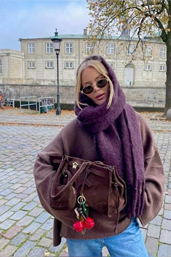 Goldmine Eșarfă unisex ușoară și umflată violet