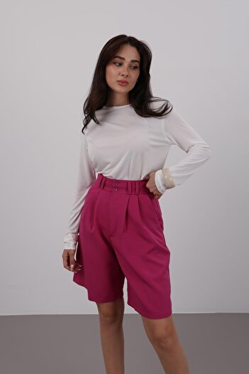 FACETTE Women's 20226043562   Fuchsia Bermuda Shorts