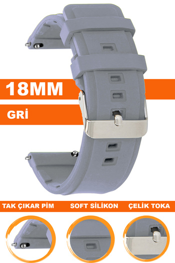 COBRA 18mm Fossil-Welder-Casio-Seiko-Omega-Armani Watch Compatible Silicone Watch Band - Mslk18