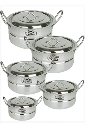 ALUMİNUM 6 October pot set consisting of 5 pots with two handles