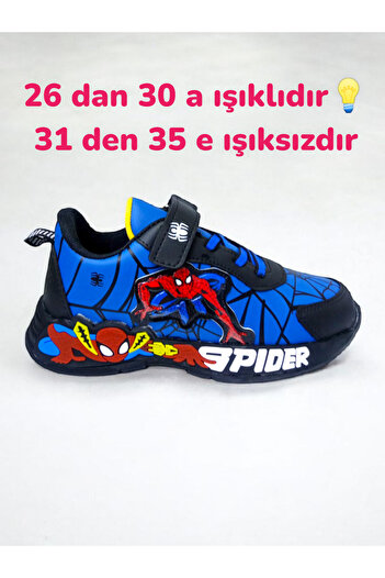 pediashoes Spiderman Lightweight and Flexible Soft-Soled Sports Shoes Are Available in Sizes 26 to 30.