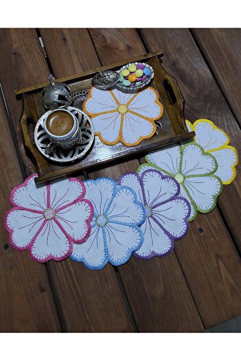 NGR HOME 6-Piece YONCA BROWN Color Presentation Cocktail Napkin