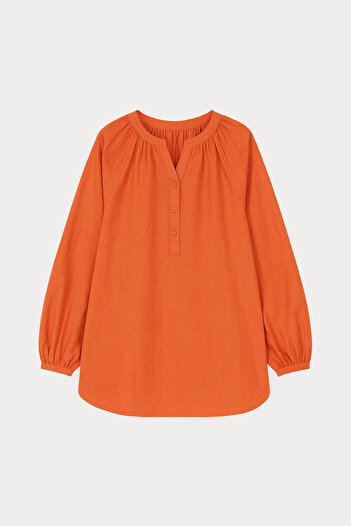 Touché Privé 100% Cotton Tunic with Drawn Collar