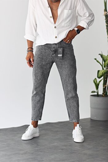 MADZEYMODA Boyfriend Men's Gray Jeans Jeans