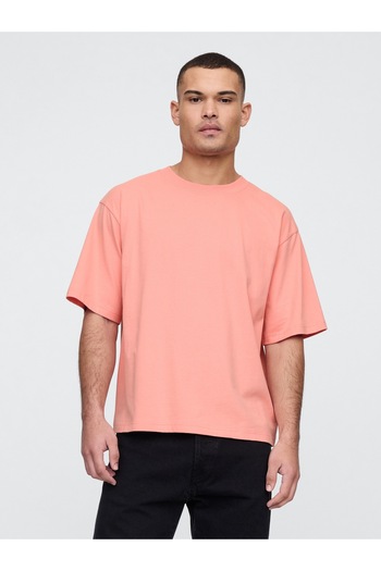 GAP Erkek Pembe VintageSoft Boxy T-Shirt
