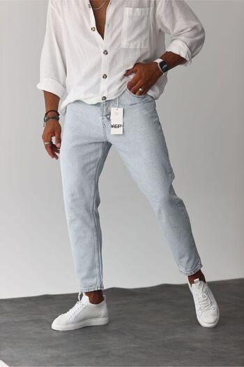 MADZEYMODA Blugi pentru bărbați Boyfriend Blue Jeans