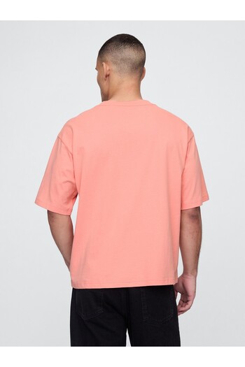 GAP Erkek Pembe VintageSoft Boxy T-Shirt