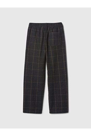 GAP Erkek Çocuk Gri Houndstooth Desenli Pantolon