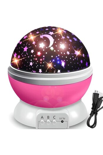 Promagg Children's night light with star and moon projections, rotating function