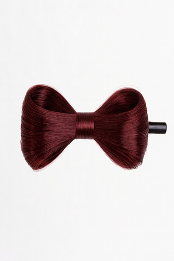 TAKIŞTIR Red Colored Haired Ribbon Figured Collet Buckle