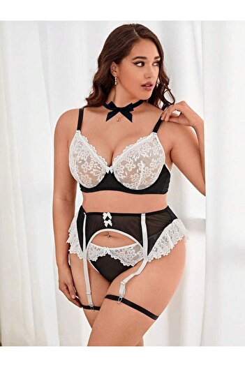 Peille Large Size Fancy Garter Suit.
