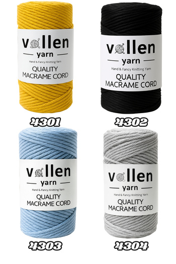 vollen yarn Tanned Macrame Twine, 3mm Single Twist, Macrame Knitting Twine, Tanned Cotton Macrame, Dark Gray
