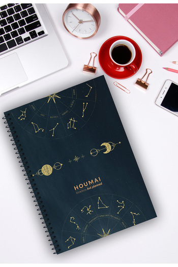 Kentsoylu A5 Spiral Notebook Unlined 96 Pages Notebook, Houmai Series Special Collection