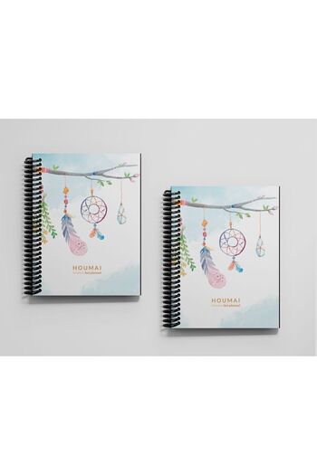 Yıldızistan A5 Unlined Spiral Bound Cardboard Cover 96 Pages Houmai Special Collection Quality Printing School Notebook