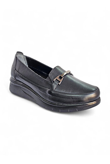 ERN SHOES Women's Full Orthopedic Genuine Leather Inside and Outside Wedge Heel Casual Shoes 2274