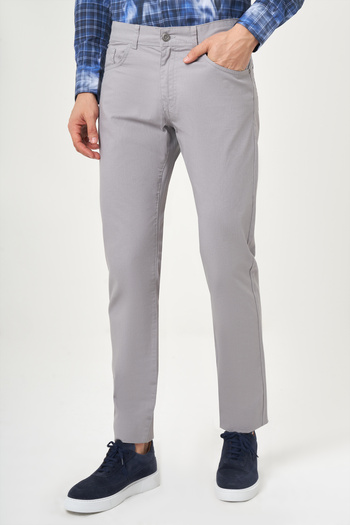 Bisse Gri Pamuk 5 Cepli Spor Erkek Pantolon