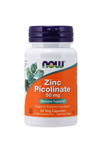 Now Foods Zinc Picolinate 50mg – 60 Vegetarian Capsules | Immune & Skin Support