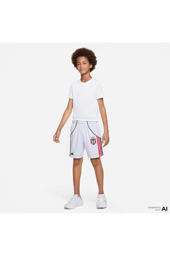 adidas Beşiktaş Jk 25/26 Kids White Home Football Shorts