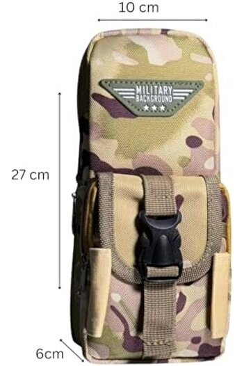 Twisoo Pencil Case for Kids & Adults – Large Capacity Stationery Organizer with Zipper | Military