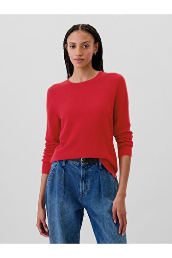 GAP Kadın Kırmızı Textured Kazak