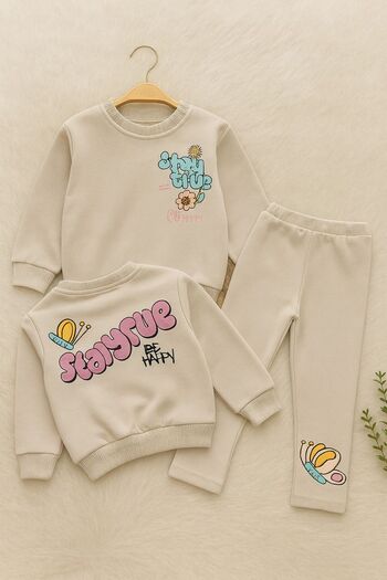 KOKOŞ BEBEK Ribbed Tights Butterfly Detail Set |   Between 3/8 Years