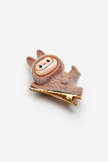 Le Mabelle Brown Toy Figured Girl's Clip Buckle