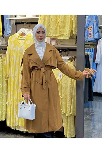 Tebrikler tekstil Women's Summer Stylish Trench Coat Model G3108