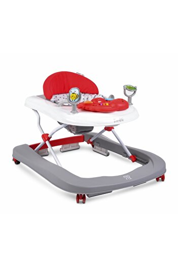 Moni Ramble 2-in-1 walker and forewalker with silicone wheels, Red