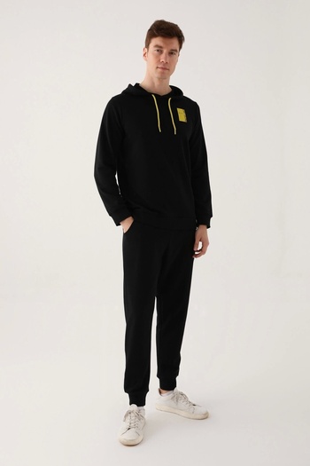 Arnetta Take A Rest Black Men's Long Sleeve Pajama Set
