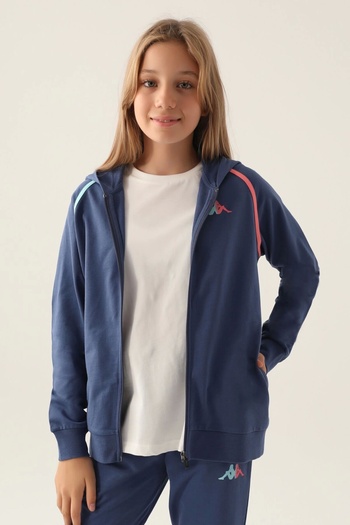 Kappa SWEATSHIRT FULLZIP PENTRU FATA - ALBASTRU NOAPTE