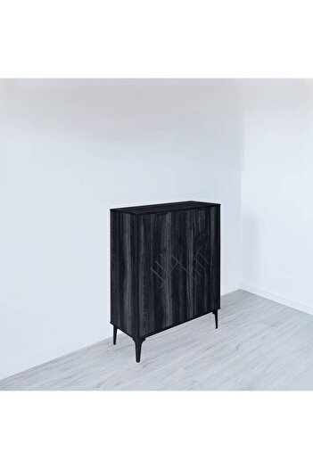 Al Saada Home Limited Quantity - Multi-Purpose Shoe Cabinet 94×33×75 - Black