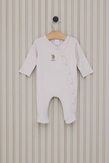 U.S. Polo Assn. Baby Boy Brown Jumpsuit