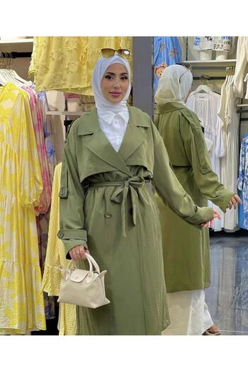 Tebrikler tekstil Women's Summer Stylish Trench Coat Model G3108